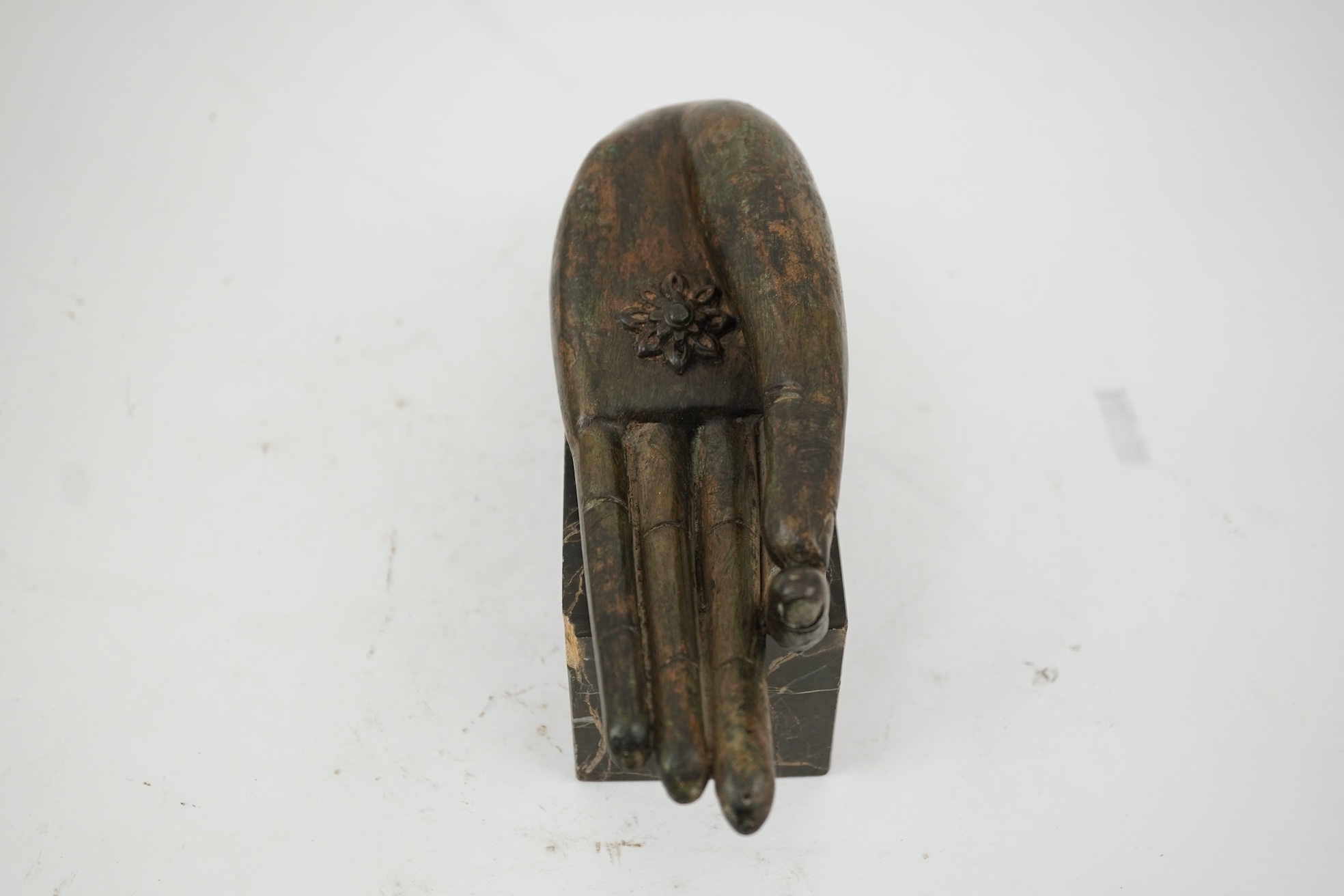 A Thai bronze Buddha's hand, 17th/18th century